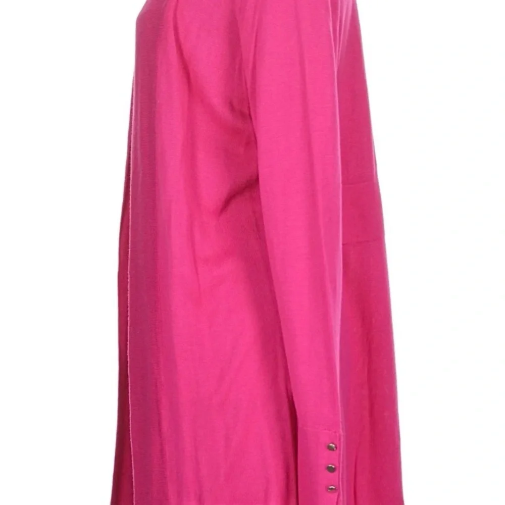 White House Black Market Fuchsia Open Front Cardigan - Picture 3 of 6